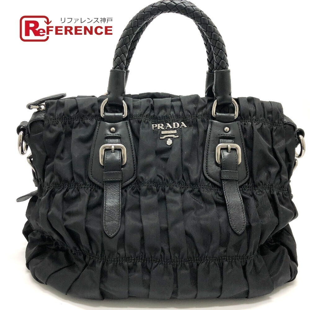 Prada Gaufre Shoulder Crossbody Handbag Black